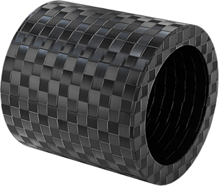 Image of Product. Front orientation. Vibration Damping Unthreaded Spacer, 1" OD, 1" Long, for 3/4" Screw Size.