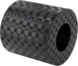 Image of Product. Front orientation. Vibration Damping Unthreaded Spacer, 1" OD, 1" Long, for 1/2" Screw Size.