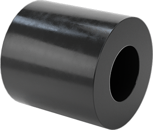 Image of Product. Front orientation. Vibration Damping Unthreaded Spacer, 1" OD, 1" Long, for 1/2" Screw Size.