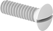 Image of Product. Front orientation. Oval Head Screws. Steel Slotted Oval Head Screws.