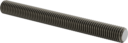 Image of Product. Front orientation. Class 8.8 Medium-Strength Steel Threaded Rod, M10 x 1.5 mm Thread Size, 100 mm Long.