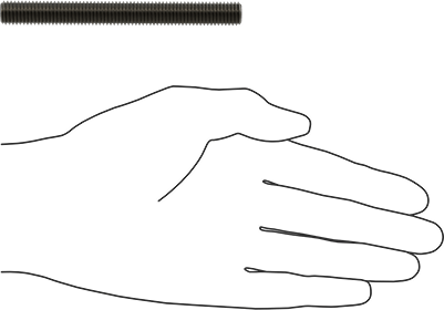 Image of Product. Side1 orientation. Contains SizingReference. Class 8.8 Medium-Strength Steel Threaded Rod, M10 x 1.5 mm Thread Size, 100 mm Long.