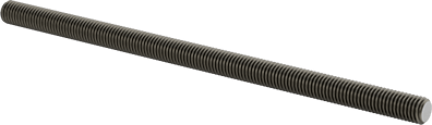 Image of Product. Front orientation. Class 8.8 Medium-Strength Steel Threaded Rod, M10 x 1.5 mm Thread Size, 200 mm Long.