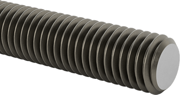 Image of Product. Front orientation. Class 8.8 Medium-Strength Steel Threaded Rod, M10 x 1.5 mm Thread Size, 2 M Long.