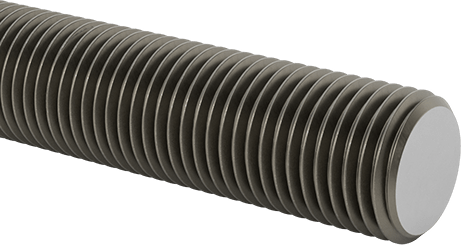 Image of Product. Front orientation. Class 8.8 Medium-Strength Steel Threaded Rod, M33 x 3.5 mm Thread Size, 300 mm Long.