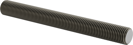 Image of Product. Front orientation. Class 8.8 Medium-Strength Steel Threaded Rod, M33 x 3.5 mm Thread Size, 300 mm Long.