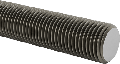 Image of Product. Front orientation. Class 8.8 Medium-Strength Steel Threaded Rod, M48 x 5 mm Thread Size, 1 M Long.