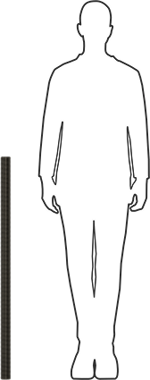 Image of Product. Side1 orientation. Contains SizingReference. Class 8.8 Medium-Strength Steel Threaded Rod, M48 x 5 mm Thread Size, 1 M Long.
