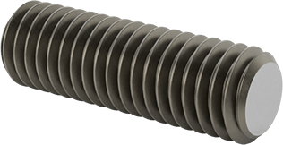 Image of Product. Front orientation. Class 8.8 Medium-Strength Steel Threaded Rod, M5 x 0.8 mm Thread Size, 16 mm Long.
