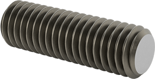 Image of Product. Front orientation. Class 8.8 Medium-Strength Steel Threaded Rod, M5 x 0.8 mm Thread Size, 16 mm Long.