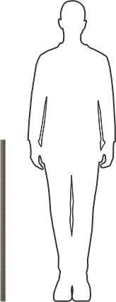 Image of Product. Side1 orientation. Contains SizingReference. Grade B16 Medium-Strength Steel Threaded Rod, 1-1/4"-7 Thread Size, 3 Feet Long.