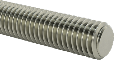 Image of Product. Front orientation. Grade B16 Medium-Strength Steel Threaded Rod, 1/2"-13 Thread Size, 1 Foot Long.