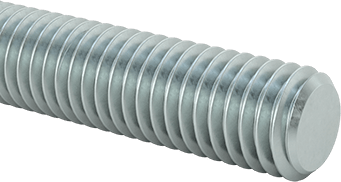 Image of Product. Front orientation. Medium-Strength Threaded Rod, Class 8.8 Zinc-Plated Steel, M8 x 1.25 mm Thread, 2 M Long.