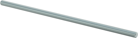 Image of Product. Front orientation. Medium-Strength Threaded Rod, Class 8.8 Zinc-Plated Steel, M10 x 1.5 mm Thread, 300 mm Long.