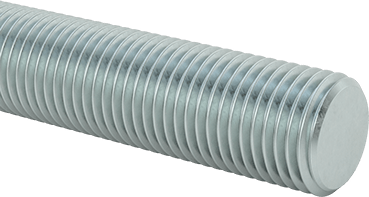 Image of Product. Front orientation. Medium-Strength Threaded Rod, Class 8.8 Zinc-Plated Steel, M42 x 4.5 mm Thread, 1 M Long.