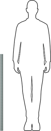 Image of Product. Side1 orientation. Contains SizingReference. Medium-Strength Threaded Rod, Class 8.8 Zinc-Plated Steel, M42 x 4.5 mm Thread, 1 M Long.