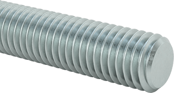 Image of Product. Front orientation. Medium-Strength Threaded Rod, Class 8.8 Zinc-Plated Steel, M10 x 1.5 mm Thread, 1 M Long.