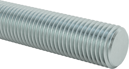 Image of Product. Front orientation. Medium-Strength Threaded Rod, Class 8.8 Zinc-Plated Steel, M22 x 2.5 mm Thread, 1 M Long.