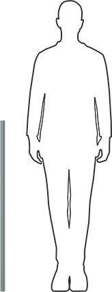Image of Product. Side1 orientation. Contains SizingReference. Medium-Strength Threaded Rod, Class 8.8 Zinc-Plated Steel, M30 x 3.5 mm Thread, 1 M Long.