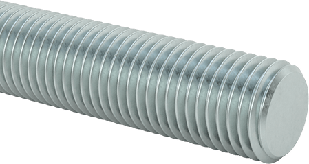 Image of Product. Front orientation. Medium-Strength Threaded Rod, Class 8.8 Zinc-Plated Steel, M30 x 3.5 mm Thread, 1 M Long.