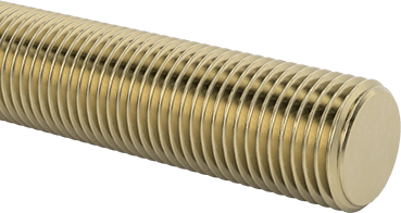 Image of Product. Front orientation. Grade B7 Medium-Strength Steel Threaded Rod, Zinc Yellow-Chromate Plated, 1/2"-20 Thread Size, 6 Feet Long.