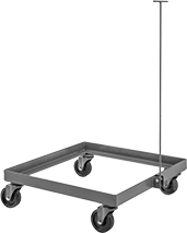 Image of Product. Front orientation. Drum Dollies. Easy-Steer Drum Dollies, Open Platform.