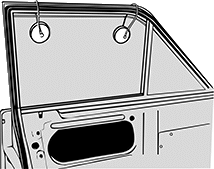 Image of ProductInUse. Suction-Cup Holders Shown In Use. Front orientation. Suction Cup Lifters. Corded Suction Cup Holders.