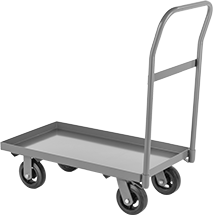 Image of Product. Style A with Lipped Platform. Front orientation. Style A. Steel Platform Trucks, Lipped Platform.