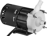 Image of Product. Front orientation. Centrifugal Pumps. Low-Maintenance Plastic Circulation Pumps for Water and Coolants, Pumps with Tube Connections (Front Intake).