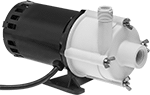 Image of Product. Front orientation. Centrifugal Pumps. Low-Maintenance Plastic Circulation Pumps for Water and Coolants, Pumps with Pipe Connections (Front Intake).