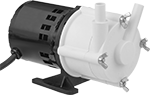 Image of Product. Front orientation. Centrifugal Pumps. Low-Maintenance Plastic Circulation Pumps for Water and Coolants, Pumps with Tube Connections (Top Intake).