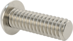 Image of Product. Back orientation. Asymmetrical Drive Button Head Screws, Tamper-Resistant, 1/4"-20 Thread, 3/4" Long.