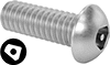 Tamper-Resistant Asymmetrical-Drive Stainless Steel Button Head Screws