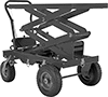 Foot-Operated Mobile Lift Tables for Rough Terrain