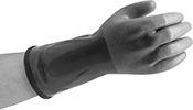 Image of ProductInUse. Front orientation. Gloves. PVC Chemical-Resistant Gloves, Cold-Protection Gloves with Removable Lining.