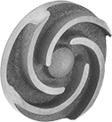 Image of Product. Front orientation. Pump Impellers. Circulating Pump Impellers.