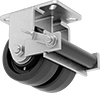 Extra-High-Capacity Stronghart Casters with Phenolic Wheels 