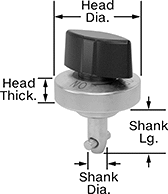 Image of Product. Front orientation. Contains Annotated. Fixture Clamps. Quarter-Turn Quick-Change Fixture Clamps, Clamps.