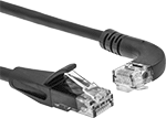 Image of Product. Front orientation. Ethernet Cords. Ethernet Cords, Straight End, 90° Elbow End, Plug.
