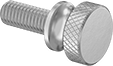 Image of Product. Front orientation. Thumb Screws. Stainless Steel Flared-Collar Knurled-Head Thumb Screws.