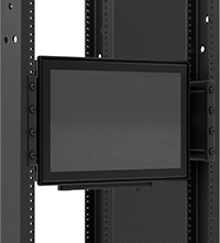 Image of ProductInUse. Shown Installed (Recessed). Front orientation. Monitor Mounts. Electronics Rack Monitor Mounts.