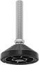 Image of Product. Front orientation. Leveling Mounts. Static-Control Swivel Leveling Mounts with Threaded Stud, Without Cushion.