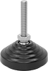 Static-Control Swivel Leveling Mounts with Threaded Stud