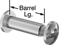 Image of Product. Front orientation. Contains Annotated. Binding Barrels. Highly-Corrosion-Resistant 316 Stainless Steel Binding Barrels and Screws.
