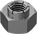 Image of Product. Front orientation. Locknuts. Mil. Spec. Flex-Top Locknuts for Heavy Vibration.