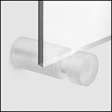Image of ProductInUse. Front orientation. Contains Border. Panel Hanging Brackets. Peg-Style Standoff Panel Hanging Brackets, Round.