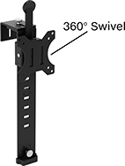 Image of Specification. Front orientation. Contains Annotated. Monitor Mounts. Partition Monitor Mounts.