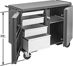 Image of Product. Front orientation. Contains Annotated. Workbenches. Design-Your-Own Cabinet Workbenches.