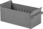 Image of Product. Front orientation. Bins. Drawer-Style Steel Bins, Style B.