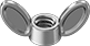 Image of Product. Front orientation. Thumb Nuts. Wing Nuts, Style 3.